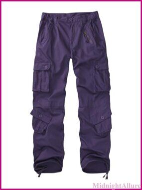 Cotton Cargo Combat Work Pants Straight Leg Regular Fit 8 Pocket